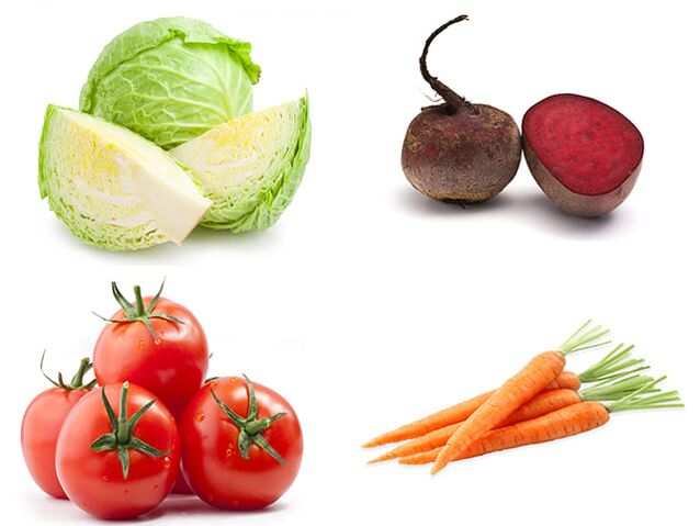 Cabbage, beets, tomatoes and carrots are suitable vegetables to increase male potency. 